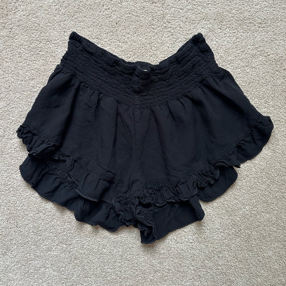 Hollister Black High Waisted Flowy Shorts